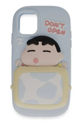 CepteToptan iPhone 12 Kılıf Poky Karakter Silikon Kapak - Desen 3 - DROPX5647-1283