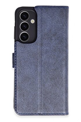 CepteToptan Samsung Galaxy A25 5G Kılıf Trend S Plus Kapaklı Kılıf - Lacivert - DROPX6552-7964