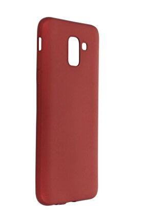 CepteToptan Samsung Galaxy J6 Kılıf First Silikon - Bordo - DROPX6334-8432