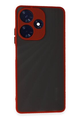 CepteToptan İnfinix Hot 30 4G Kılıf Montreal Silikon Kapak - Kırmızı - DROPX2104-6216