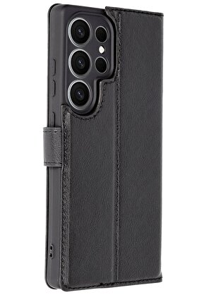 CepteToptan Samsung Galaxy S25 Ultra Kılıf Trend S Plus Kapaklı Kılıf - Siyah - DROPX4159-5417