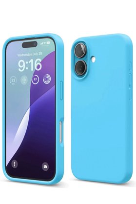 CepteToptan iPhone 16 Kılıf Nano içi Kadife Silikon - Mavi - BRH025278-7906