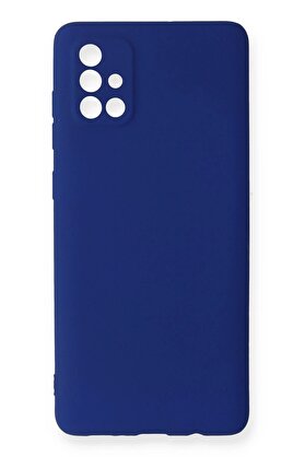 CepteToptan Samsung Galaxy A71 Kılıf First Silikon - Lacivert - DROPX9303-1950