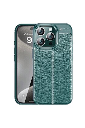 CepteToptan iPhone 16 Pro Max Kılıf Auto Focus Kapak - Koyu Yeşil - DROPX3191-2272