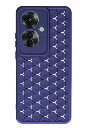 CepteToptan Oppo Reno 11F Kılıf Petek Silikon Kapak - Lacivert - DROPX8511-4227