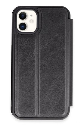 CepteToptan iPhone 11 Kılıf Flip Cover - Siyah - DROPX1620-9286
