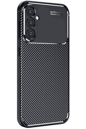 CepteToptan Samsung Galaxy S24 FE Kılıf Auto Focus Karbon Kapak - Siyah - DROPX3469-2219