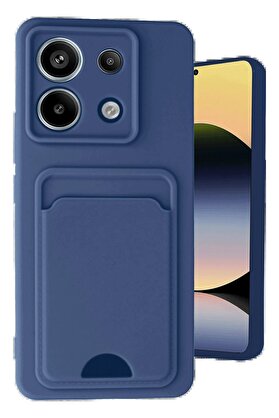 CepteToptan Xiaomi Redmi Note 13 Pro 5G Kılıf Kelvin Kartvizitli Silikon - Lacivert - DROPX9819-4801