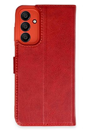 CepteToptan Samsung Galaxy A55 5G Kılıf Trend S Plus Kapaklı Kılıf - Kırmızı - DROPX7171-6262