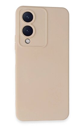 CepteToptan Vivo Y17S Kılıf Nano içi Kadife Silikon - Pudra - DROPX7171-3602