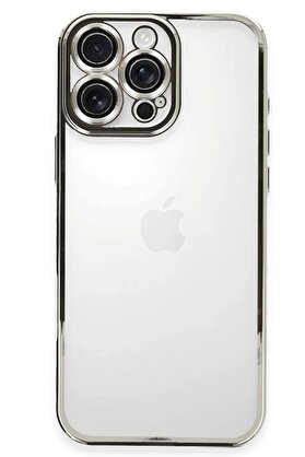 CepteToptan iPhone 16 Pro Kılıf Lensli Silikon - Gümüş - DROPX4279-3139