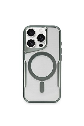 CepteToptan iPhone 11 Pro Max Kılıf Boyi Magsafe Silikon Kapak - Yeşil - DROPX7172-9795