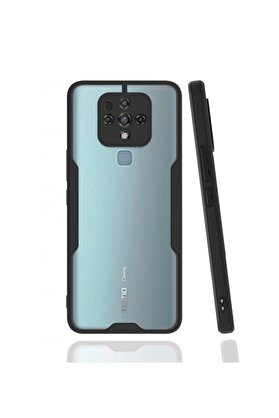 CepteToptan Tecno Camon 16 Kılıf Platin Silikon - Siyah - DROPX2336-7750