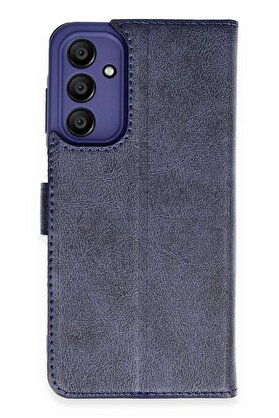 CepteToptan Samsung Galaxy A35 5G Kılıf Trend S Plus Kapaklı Kılıf - Lacivert - DROPX4730-7847