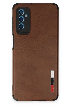 CepteToptan Samsung Galaxy M52 5G Kılıf Loop Deri Silikon - Kahverengi - DROPX9792-8185