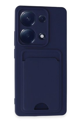 CepteToptan Xiaomi Redmi Note 13 Pro 4G Kılıf Kelvin Kartvizitli Silikon - Lacivert - DROPX3750-5952