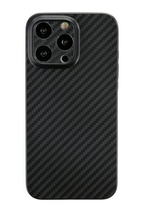 CepteToptan iPhone 13 Pro Kılıf Karbon PP Silikon - Siyah - DROPX4804-6792