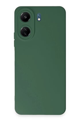 CepteToptan Xiaomi Redmi 13C Kılıf Nano içi Kadife Silikon - Koyu Yeşil - DROPX4638-3405