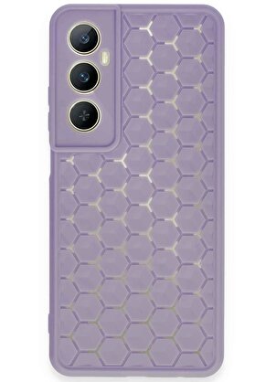CepteToptan Realme C65 Kılıf Petek Silikon Kapak - Lila - DROPX4445-3935
