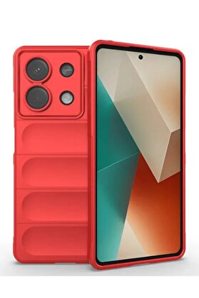 CepteToptan Xiaomi Poco X6 Kılıf Optimum Silikon - Kırmızı - DROPX4468-9301