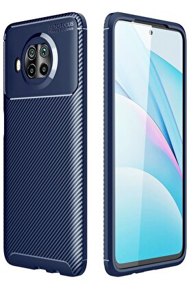 CepteToptan Xiaomi Mi 10T Lite Kılıf Auto Focus Karbon Kapak - Lacivert - DROPX7891-9981