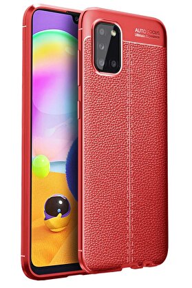 CepteToptan Samsung Galaxy A31 Kılıf Auto Focus Kapak - Kırmızı - DROPX1841-5604