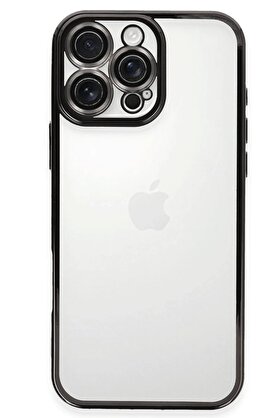 CepteToptan iPhone 16 Pro Kılıf Lensli Silikon - Siyah - DROPX4672-7096
