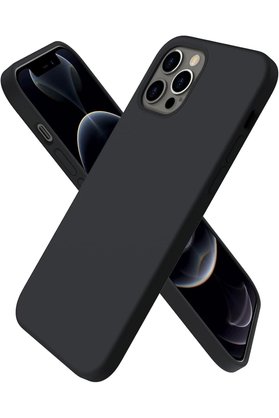 CepteToptan iPhone 12 Pro Max Kılıf First Silikon - Siyah - DROPX6714-7509