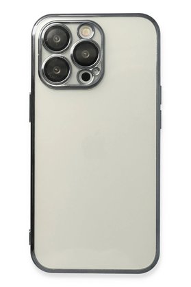 CepteToptan iPhone 13 Pro Max Kılıf Lensli Silikon - Siyah - DROPX5325-4249