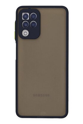 CepteToptan Samsung Galaxy A22 Kılıf Montreal Silikon Kapak - Lacivert - DROPX3349-8893