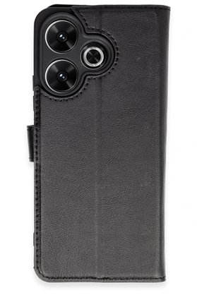CepteToptan Xiaomi Redmi 13 4G Kılıf Trend S Plus Kapaklı Kılıf - Siyah - DROPX3822-3434
