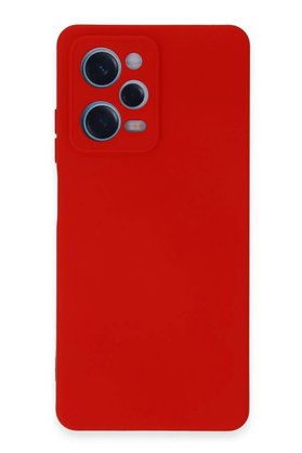 CepteToptan Xiaomi Redmi Note 12 Pro 5G Kılıf Nano içi Kadife Silikon - Kırmızı - DROPX8793-5314