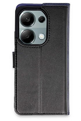 CepteToptan Xiaomi Redmi Note 13 Pro 4G Kılıf Trend S Plus Kapaklı Kılıf - Siyah - DROPX1185-4312
