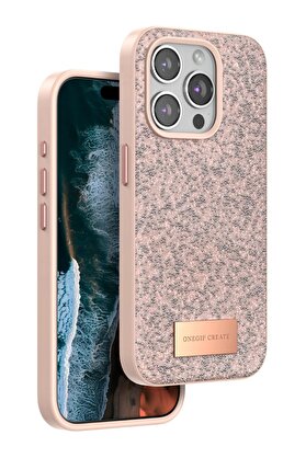 CepteToptan iPhone 14 Pro Max Bright Simli Kapak - Pembe - DROPX9183-8136