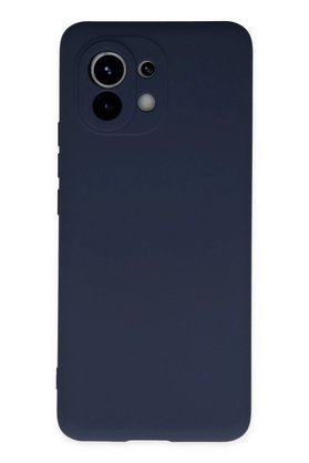 CepteToptan Xiaomi Mi 11 Kılıf Nano içi Kadife Silikon - Lacivert - DROPX7757-8335