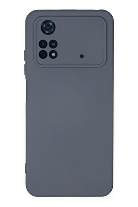 CepteToptan Xiaomi Poco M4 Pro 4G Kılıf Nano içi Kadife Silikon - Gri - DROPX4038-4982