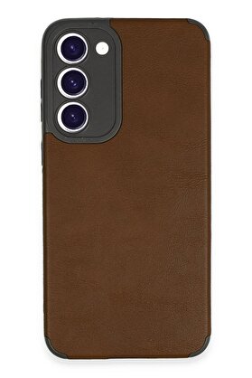 CepteToptan Samsung Galaxy S23 Plus Kılıf Loop Deri Silikon - Kahverengi - DROPX1025-5741