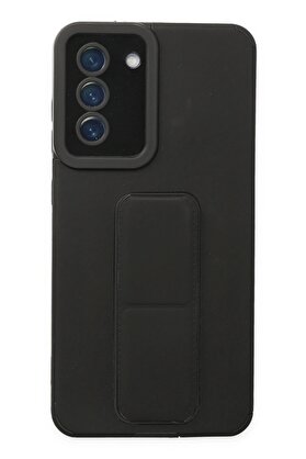 CepteToptan Samsung Galaxy S21 FE Kılıf Mega Standlı Silikon - Siyah - DROPX1998-1650