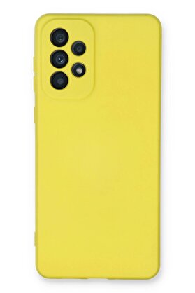 CepteToptan Samsung Galaxy A73 5G Kılıf Nano içi Kadife Silikon - Sarı - DROPX9925-4601