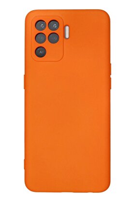 CepteToptan Oppo Reno 5 Lite Kılıf Nano içi Kadife Silikon - Turuncu - DROPX8089-6157