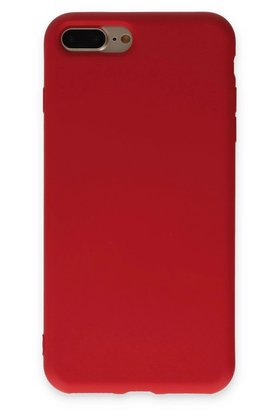 CepteToptan iPhone 7 Plus Kılıf Nano içi Kadife Silikon - Kırmızı - DROPX5002-5976