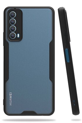 CepteToptan Huawei P Smart 2021 Kılıf Platin Silikon - Siyah - DROPX9656-8782