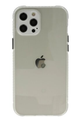 CepteToptan iPhone 12 Pro Kılıf Miami Şeffaf Silikon - Şeffaf - DROPX4892-5084