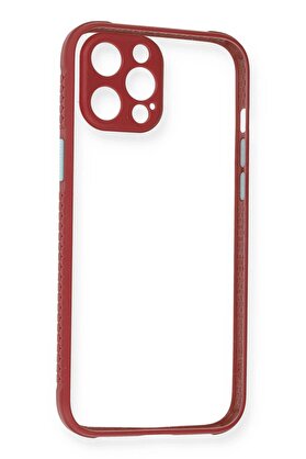 CepteToptan iPhone 12 Pro Kılıf Miami Şeffaf Silikon - Fuşya - DROPX4353-1011