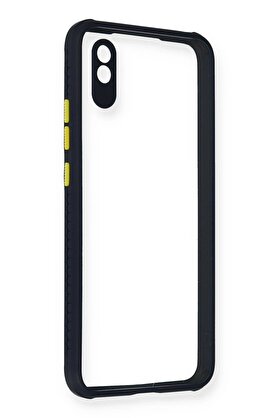 CepteToptan Xiaomi Redmi 9A Kılıf Miami Şeffaf Silikon - Lacivert - DROPX4814-7423