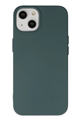 CepteToptan iPhone 14 Plus Kılıf Nano içi Kadife Silikon - Koyu Yeşil - DROPX1716-7218