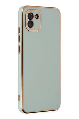 CepteToptan Samsung Galaxy A03 Kılıf Volet Silikon - Açık Yeşil - DROPX8374-2228