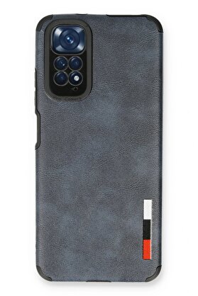 CepteToptan Xiaomi Redmi Note 11 Kılıf Loop Deri Silikon - Lacivert - DROPX1755-5791