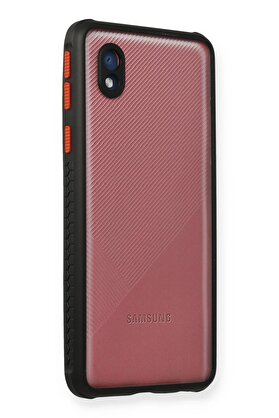 CepteToptan Samsung Galaxy A01 Core Kılıf Miami Şeffaf Silikon - Siyah - DROPX6372-7039