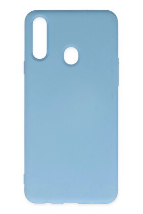 CepteToptan Samsung Galaxy A20S Kılıf Nano içi Kadife Silikon - Mavi - DROPX3117-2589